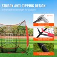 thumbnail image 3 of KFFKFF 7x7 ft Net for Baseball Softball Drills, Movable Training Mesh for Batting Catching Throwing, Backstop Gear with Arc Structure, Transport Sack, Target Area, 12 Spheres, 3 of 9
