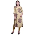 thumbnail image 1 of Bimba Kurta à Manches 3/4 Imprimée Kurti Droite Vêtements d'Été pour Femmes, 1 of 6