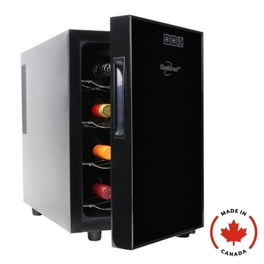 Cave à vin Koolatron – Refroidisseur de vin, capacité de 8 bouteilles (champagne, vins blancs et rouges), modèle autonome pour bar, maison ou cuisine, porte vitrée à double paroi (23 L)