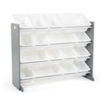 thumbnail image 1 of Humble Crew Tot Tutors SuperSized Toy Storage Organizer with 16 Storage Bins, Grey, 1 of 8
