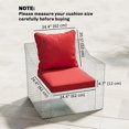 thumbnail image 3 of Outsunny Outdoor Chair Cushions with Backrest for Garden Patio, Wine Red, 3 of 10