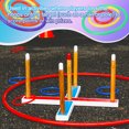 thumbnail image 4 of Uxcell Plastic Ring-Toss Rings for Bottles, Carnival Rings Plastic Hoops for Speed and Agility Practice Outdoor Party Favor Yellow/Green 4 inch, 4 of 7