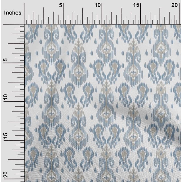 oneOone Polyester Lycra Fabric Paisley Ikat Decor Fabric Printed BTY 56 Inch Wide