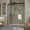 Black, variant on Eastvita 55-59 Inch Wide 60 Inch High Glass Double - Sliding Semi - Frameless Bathtub Shower Door with 6mm Clear Glass Matte Black Stainless Steel Handle for Bathroom
