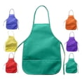 thumbnail image 3 of Children's Fabric Aprons with Pockets Kitchen Classroom Arts Crafts Painting Green, 3 of 8
