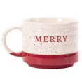thumbnail image 4 of Holiday Time White/Red Saying Ceramic Stacking Mug Set, 9.5 oz, 4 piece, 4 of 6