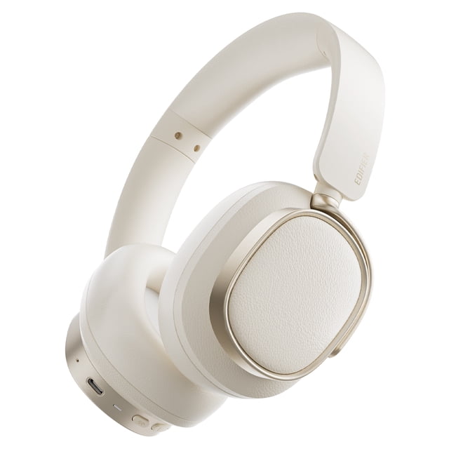 Edifier Écouteurs à Réduction de Bruit Active, Casque Bluetooth Circum-Aural, Filaire et Sans Fil, Audio Haute Résolution Certifié, Appels Clairs à Recharge Rapide - Ivoire
