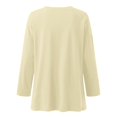 thumbnail image 5 of Breezora Tunique à Col Rond Oversize pour Femmes, Manches Longues, Chemise Rayée, Blouse Douce à Coupe Ample, Tenue Décontractée Décontractée, Confort Quotidien 2026, Taille M, Jaune, 5 of 5