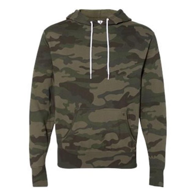 Independent Trading Co. Unisex Lightweight Hooded Sweatshirt, S, Forest Camo