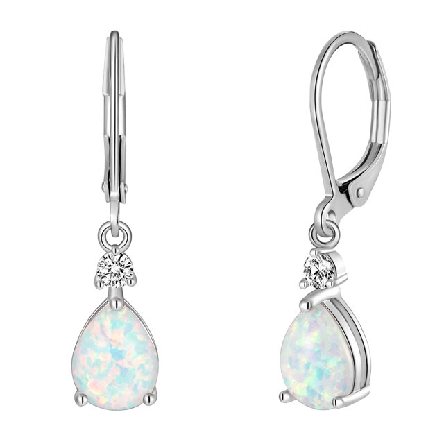 Unatoiry Lightweight Tear Drop Earring Bohemian Style And Trendy Fashionable Plated Color Tear Drop Earring white 1Set