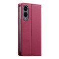 thumbnail image 4 of Wallet Case for Samsung Galaxy S25 Edge RFID Blocking Flip Cover with Card Slots & Cash Pocket, Strong Magnetic Closure, Wireless Charging Compatible Red, 4 of 5