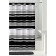 thumbnail image 1 of Mainstays James Stripe Waterproof PEVA Shower Curtain or Liner, 70" x 72", Black, 1 of 5