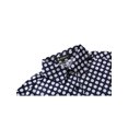thumbnail image 4 of INSPIRE CHIC Men's Shirt Polka Dots Pattern Point Collar Long Sleeve Button Down Shirt 38 Navy Blue, 4 of 8