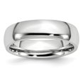 thumbnail image 1 of Bague Demi-Ronde en Chrome Cobalt Gravable Poli 6mm Taille 10 Bijoux Cadeaux pour Femmes, 1 of 4