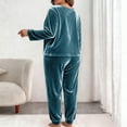 thumbnail image 5 of Ounisa Women Plus Size Pajama Set, Long Sleeve Button-Down Soft Comfy Two-Piece Sleepwear Lounge Set, 5 of 5