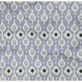 thumbnail image 4 of oneOone Organic Cotton Poplin Twill Fabric Ogee Ikat Print Sewing Fabric BTY 42 Inch Wide, 4 of 4