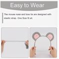 thumbnail image 2 of ZLight Mouse Costumes, Mouse Character Holiday Headband Sets. Ear Fabric. To Machine For Holiday Parties, Photo Props. 4 Pec Gray bow tie, 2 of 6