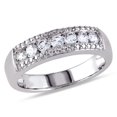 thumbnail image 1 of 5/8 Carat (ctw) Lab-Created White Sapphire Anniversary Band Ring In Sterling Silver, 1 of 1