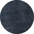thumbnail image 1 of Ahgly Company Tapis Rond Abstrait Gris Ardoise Foncé Lavable en Machine, 3 Pieds Rond, 1 of 7