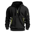 thumbnail image 1 of Kcodviy Men's Spring and Autumn Note Hoodie Long Sleeved Hoodie Men's Hoodie Men Casual Unique Outdoor Design Full Zip Up Hoodie Over Face Solid Color Long Sleeved The Hoodie, 1 of 2