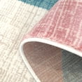 thumbnail image 3 of Ladole Rugs Blue Pink Turquoise Indoor Modern Area Rug Mat Carpet Runner for Living Bed room Entry way Patio Small Medium Large Non Slip Skid Size 3x5. 4x6 5 x 8 7 x 10, 9 by 12 11 feet ft, 3 of 5
