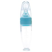 Iumwxz Spoons Baby Bottle Crowd Training Bottle Spoonfood Supplement Bottle Cutlery Set Blue Plastic Rollbacks on Essentials