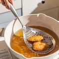 thumbnail image 5 of Stainless Steel Slotted Spoon Kitchen Utensil with Ergonomic Wooden Handle for Efficient Draining Frying and Serving, 5 of 5