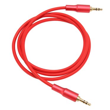 3.5mm Male To Male Sound  Cord, Professional 3.5mm Stereo Sound Cable Wear Resistance 3.3ft  For Home Stereo For Earphones Black,Red