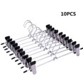 thumbnail image 4 of 10 Pcs Cintres en Acier Inoxydable Support à Pince Cintre Pantalon Ajustable Prise Pincée, 4 of 5