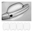 thumbnail image 1 of 4PCS Car Door Handle Sticker, Carbon Fiber Anti-Scratches Car Door Cup Protector, Non-Marking Auto Door Handle Protective Film, Universal for Most Car Handles,White90mm-100mm, 1 of 6