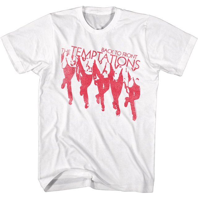 Temptations T-Shirt Blanc pour Adulte Dos à L'Avant L