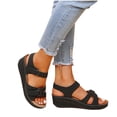 thumbnail image 4 of Dvkptbk Womens Flat Sandals Open Toe Slides Adjustable Slip On Slippers for Summer for Beach, Home, Indoor Outdoor Use - Summer, 4 of 7
