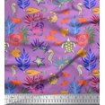 thumbnail image 1 of Soimoi Rayon Fabric Coral,Fish & Sea Turtle Ocean Print Fabric by Yard 56 Inch Wide, 1 of 3