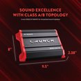 thumbnail image 2 of Crunch 2000W Adjustable 12dB Ground Pounder Car Amplifier, GP-2000.2, Black, 2 of 10