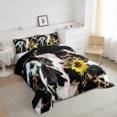 thumbnail image 4 of Erosebridal Animals Cow Bedding Sets Queen with Comforter, Rustic Sunflower Duvet Insert, Cheetah Leopard Decor, Reversible 3pcs, 4 of 8