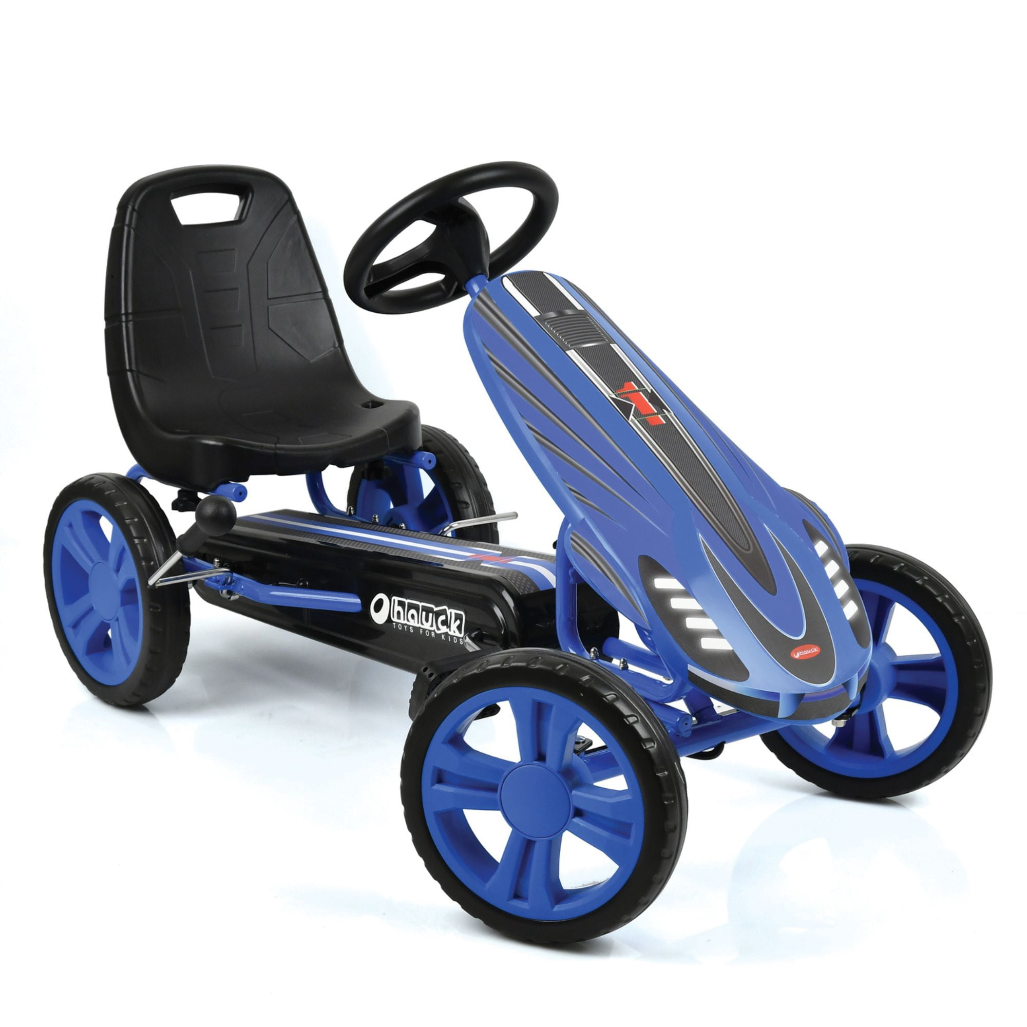 hauck Speedster Kart à Pédales avec Siège Baquet Ajustable, Enfants de 4 à 8 Ans, Bleu