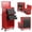 Black/Red, variant on Costway 2 in 1 Rolling Cabinet Storage Chest Box Organizer w/ 6 Drawers Red