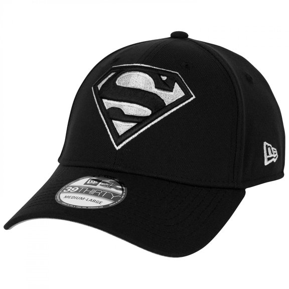 Superman Casquette Ajustée New Era 39Thirty à Logo Argenté - Petit/moyen