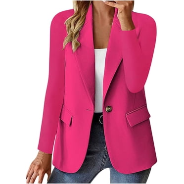 Économies d'Été! Blazers Décontractés pour Femmes, Blazers pour Femmes pour le Travail Professionnel, Vestes Blazer de Bureau à Manches Longues, Blazers à Manches Longues pour Femmes Grande Taille en Liquidation