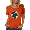 thumbnail image 1 of Dadaria Hauts pour Femmes Chemise Orange T-Shirt à Manches Courtes T-Shirt Col Rond Tee d'Été Chandail Blouses TG, 1 of 5
