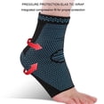 thumbnail image 4 of Ankles Brace Sweat-absorbing Nonslip Sports Sock Elastic Breathable Compression Protective Unisex Gym Injury Recovery Support Stripe L, 4 of 9