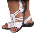 thumbnail image 4 of Sandales Femmes Liquidation! hoksml Sandales d'Été pour Femmes Offres, Femmes Dames Mode Sandales à Talon Compensé Confortables Bout Rond Boucle Sandales Décontractées Chaussures, Sandales pour Femmes, 4 of 4