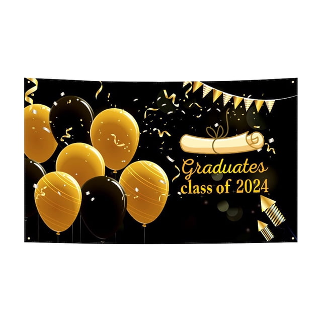 Qocolhg Graduation Decorations Class of 2024 Graduation Decorations Congratulations Graduation Banner Graduation Banner Graduation Decorations Graduation Photo Backgrounds Graduation Party Supplies