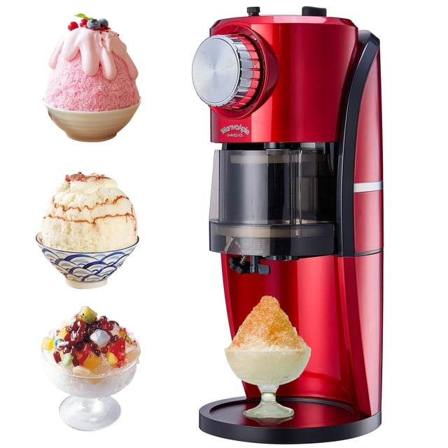 Wanvoapls Shaved Ice Machine - Snow Cone Machine for Homemade Shaved Ice, Snow Cones, Slushie Ice Shaver With Stainless Steel Blade Adjustment Knob,