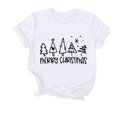 thumbnail image 2 of Amzcrzy Hauts d'Été pour Femmes Hauts de Noël Imprimés Col Rond Manches Courtes T-Shirt Haut Manches Courtes Col Rond T-Shirts pour Femmes Manches Courtes Hauts pour Femmes, 2 of 4