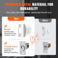 thumbnail image 3 of KFFKFF Double Door Handle Set, Double Door Lock Set with Reversible Handle Lever, Satin Nickel Square Door Lever, Heavy Duty Double Front Door Handle Set with Dummy, 3 of 9