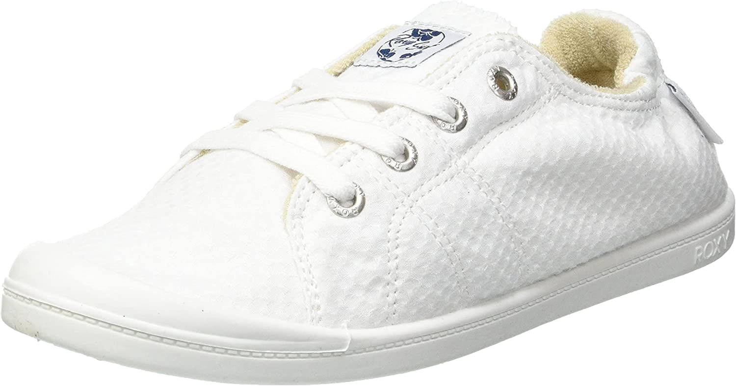 Roxy Womens Bayshore Slip on Shoe Sneaker 8.5 White