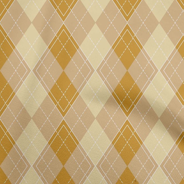 oneOone Cotton Flex Brown Fabric Check Craft Projects Decor Fabric Printed By The Yard 40 Inch Wide