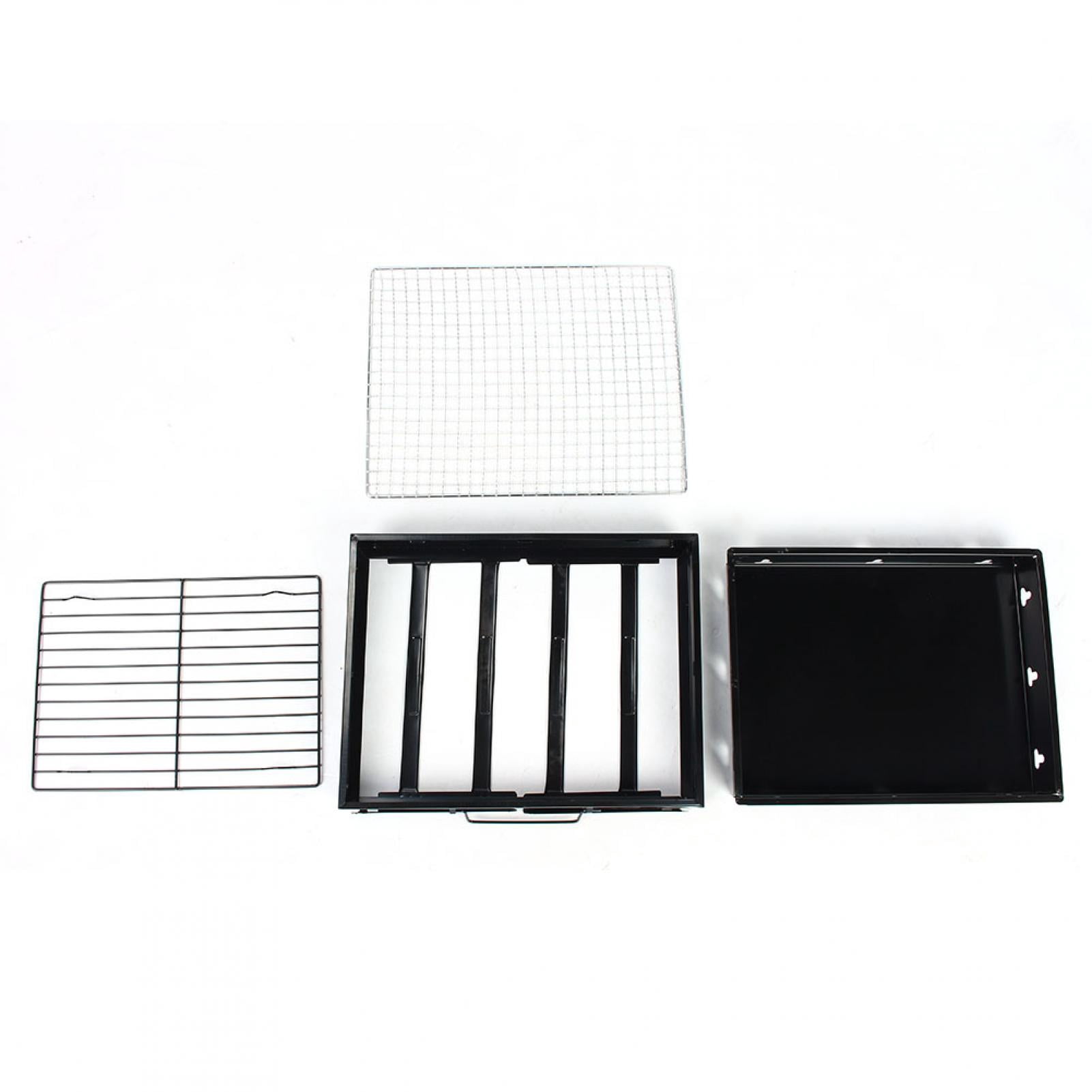 Greensen BBQ Grill, Stainless Steel Barbecue Grill,Portable Stainless Steel Folding Barbecue Grill BBQ Charcoal Grill for Camping Outdoor