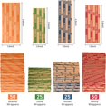 thumbnail image 4 of EIGTHTAIL 300 Pcs Ensemble Assorti de Feuilles Plates Rayées pour Pièces (Couleurs Assorties), 4 of 8